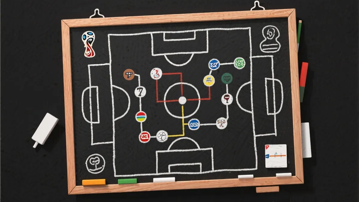 世界杯小组赛对阵与淘汰赛路径的战术板风格视觉